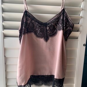 NWT black and pink camisole top